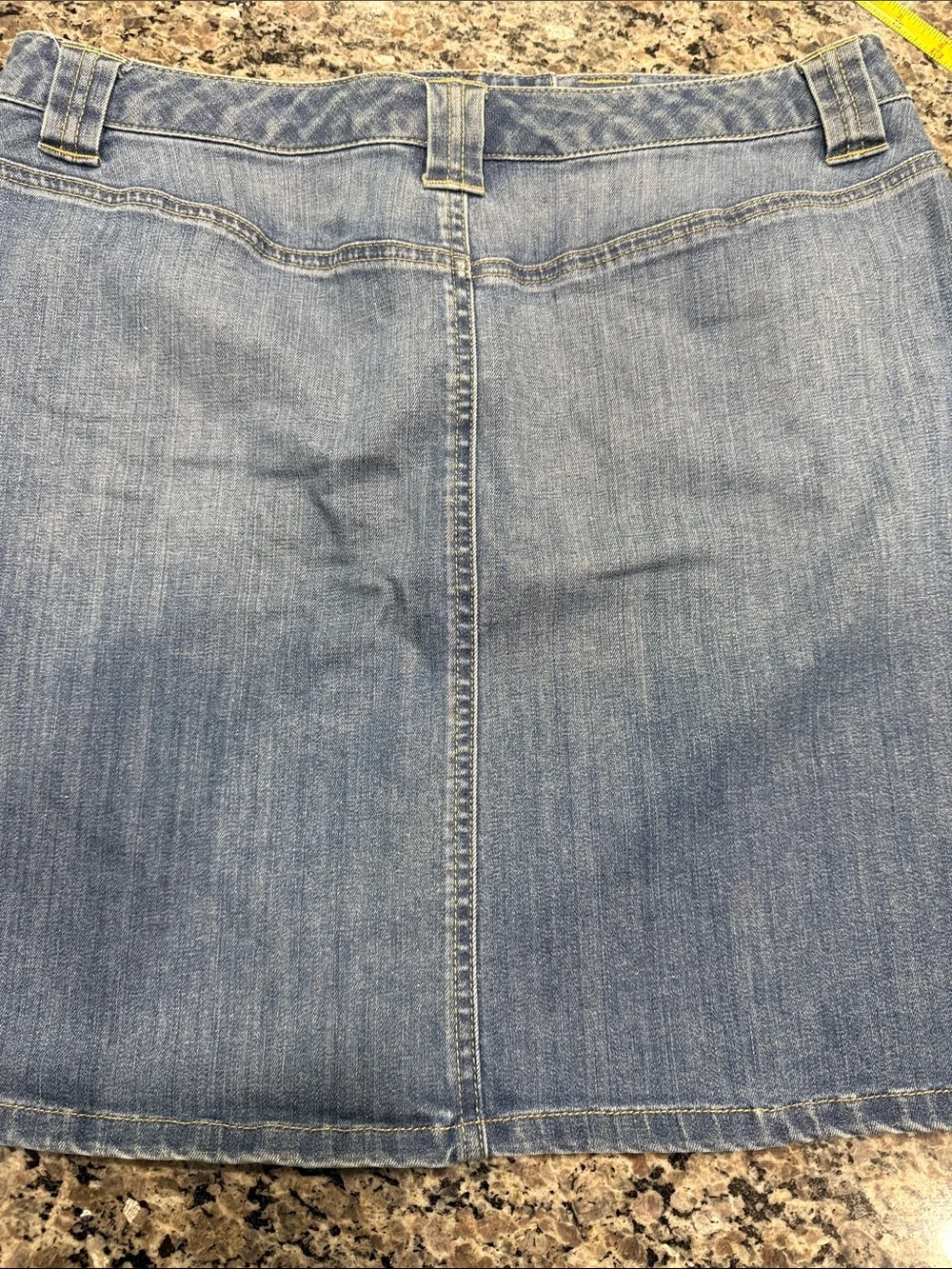 Talbots Light Blue Denim Skirt with Front Pockets